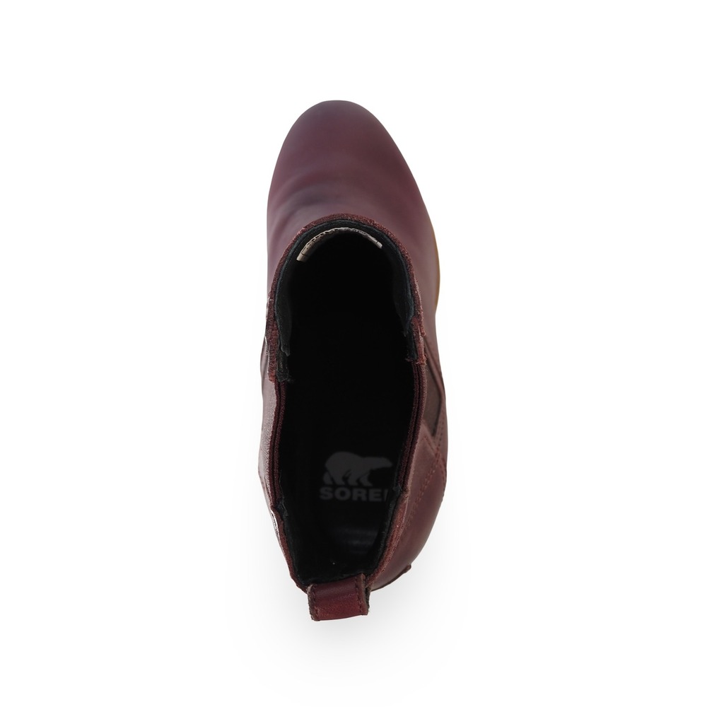 Sorel Joan Uptown Wedge Heel Boots Women 7 Burgundy Leather NL4379-602 - Picture 9 of 11
